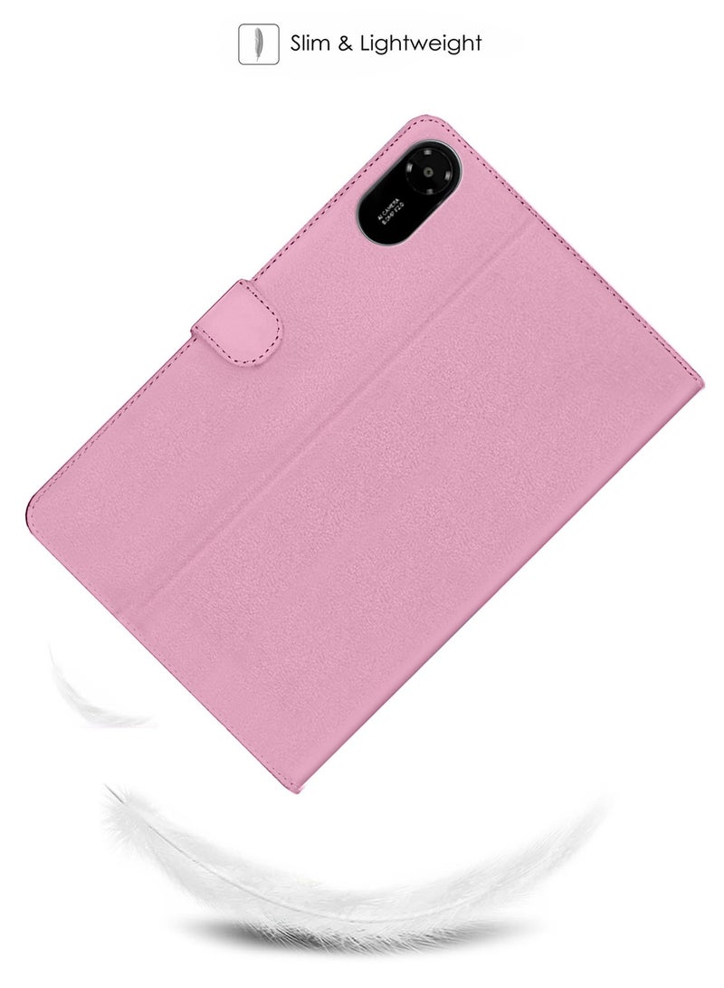 OMAKER Xiaomi Redmi Pad 2 4G 2025 (11.0 inches) OMAKER PU Leather Magnetic Closure Flip Case Cover (TCFPSR) - Light Pink - Image 2